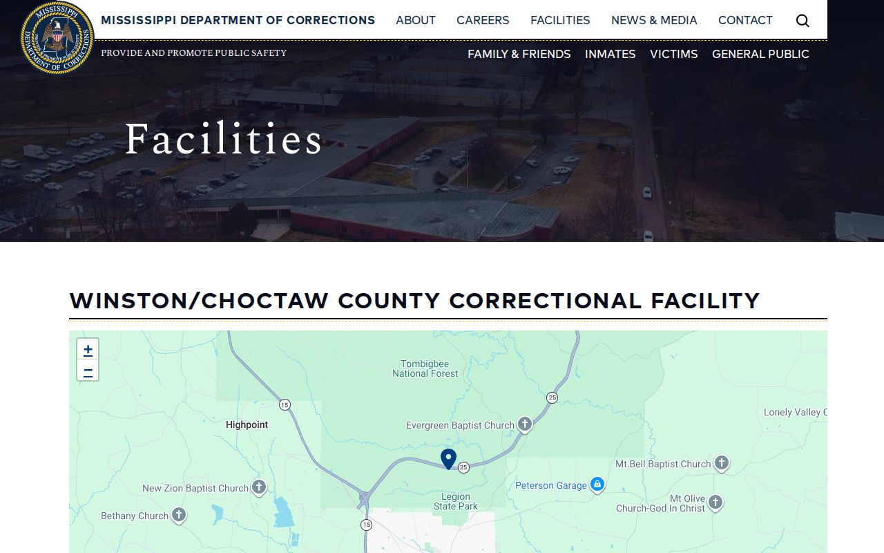 Winston Choctaw County Correctional Facility official MDOC release record source